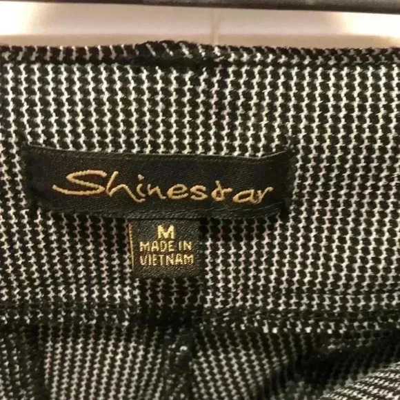 Shinestar black and white plaid pants size medium. In great condition! - Picture 4 of 6